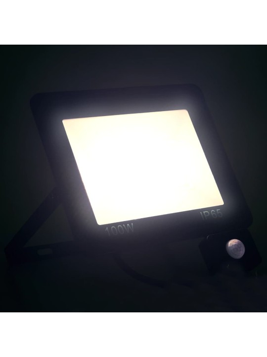 Led-valonheitin sensorilla 100 w kylmä valkoinen