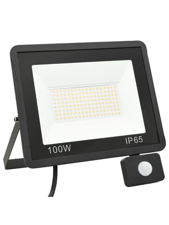 Led-valonheitin sensorilla 100 w kylmä valkoinen