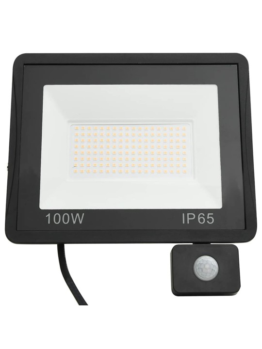 Led-valonheitin sensorilla 100 w kylmä valkoinen
