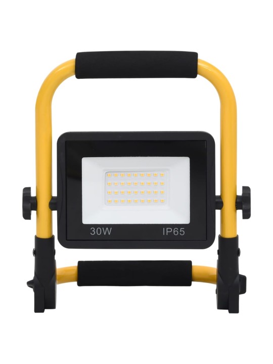 Led-valonheitin kahvalla 30 w lämmin valkoinen