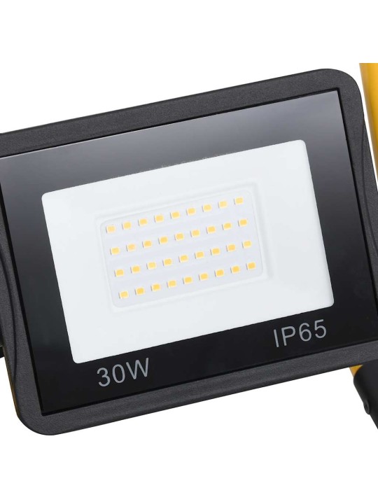Led-valonheitin kahvalla 30 w lämmin valkoinen