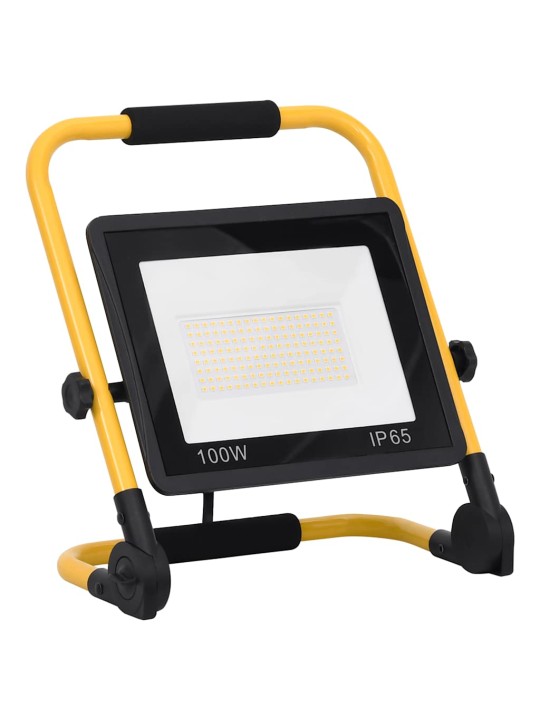Led-valonheitin kahvalla 100 w lämmin valkoinen