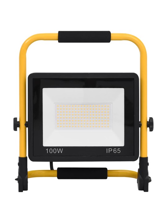 Led-valonheitin kahvalla 100 w lämmin valkoinen