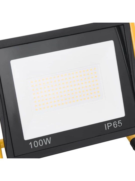 Led-valonheitin kahvalla 100 w lämmin valkoinen