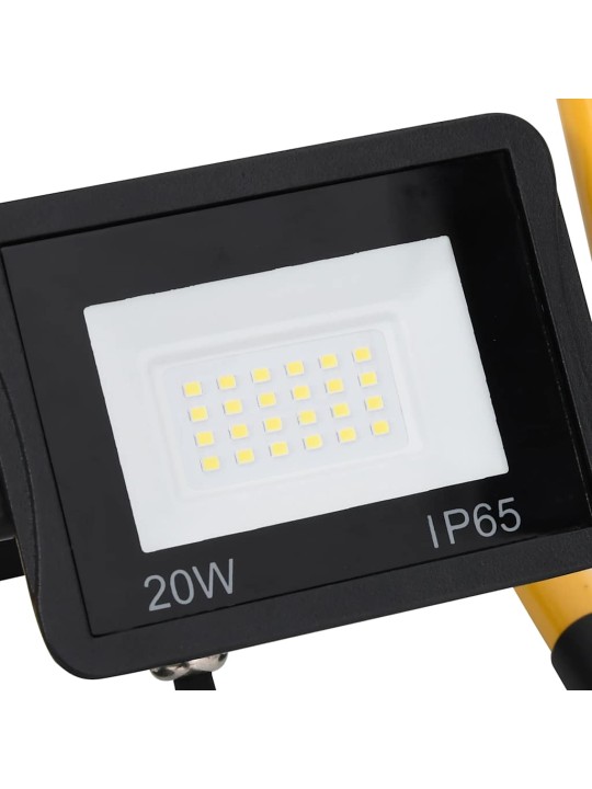 Led-valonheitin kahvalla 20 w kylmä valkoinen