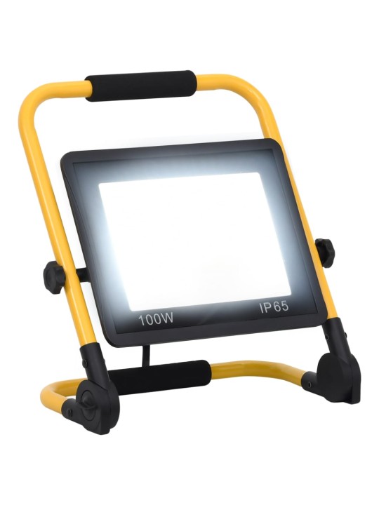 Led-valonheitin kahvalla 100 w kylmä valkoinen