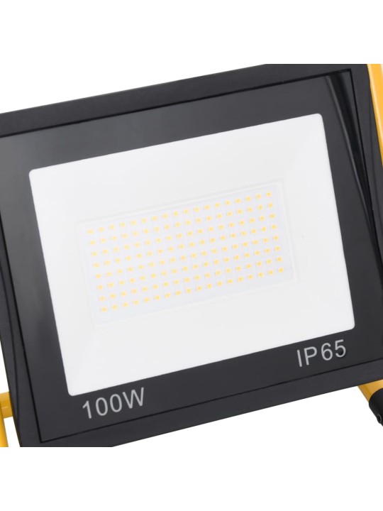 Led-valonheitin kahvalla 100 w kylmä valkoinen