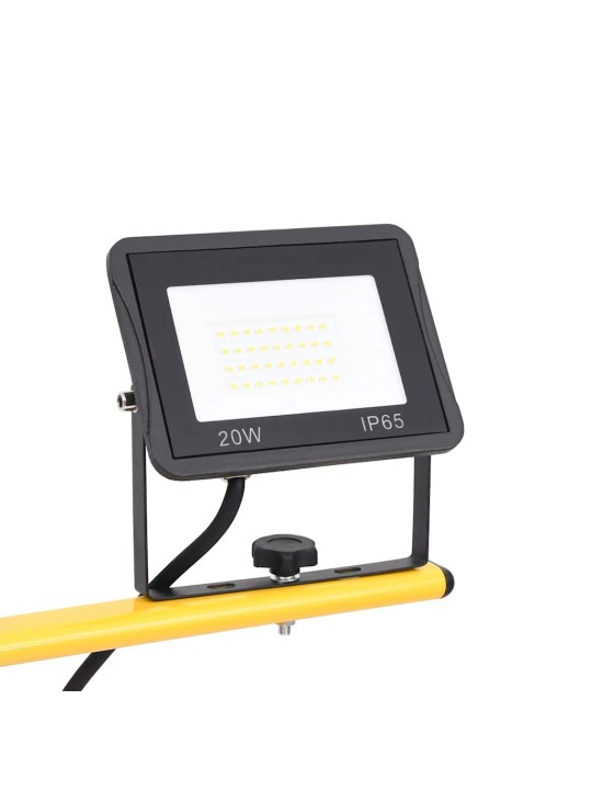 Led-valonheitin kolmijalalla 2x20 w lämmin valkoinen