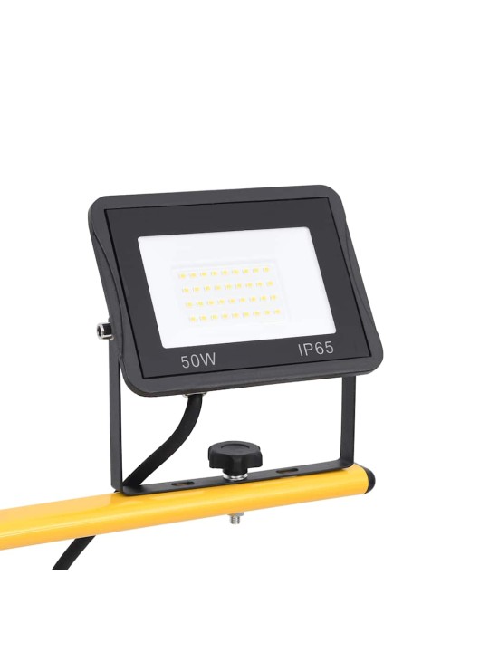 Led-valonheitin kolmijalalla 2x50 w lämmin valkoinen