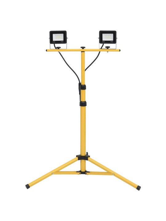 Led-valonheitin kolmijalalla 2x20 w kylmä valkoinen