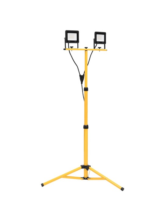 Led-valonheitin kolmijalalla 2x30 w kylmä valkoinen