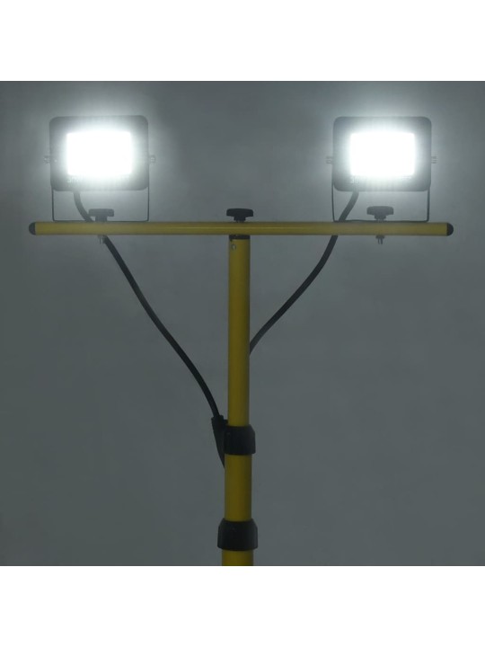 Led-valonheitin kolmijalalla 2x30 w kylmä valkoinen