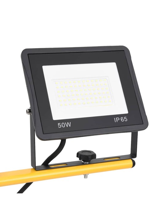 Led-valonheitin kolmijalalla 2x50 w kylmä valkoinen