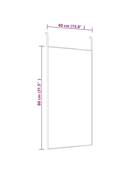 Ovipeili musta 40x80 cm lasi ja alumiini