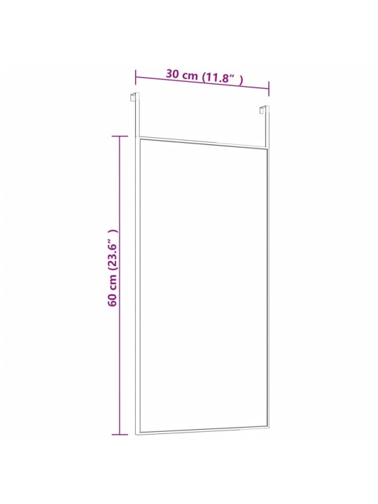 Ovipeili kulta 30x60 cm lasi ja alumiini