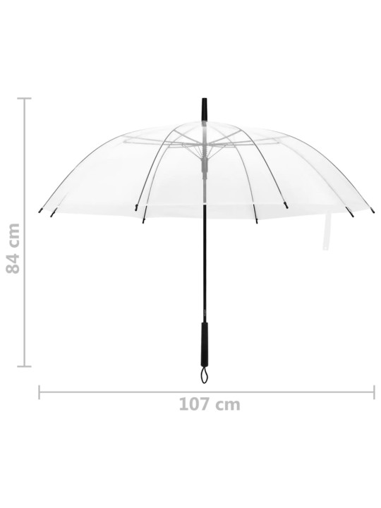 Sateenvarjo läpinäkyvä 107 cm