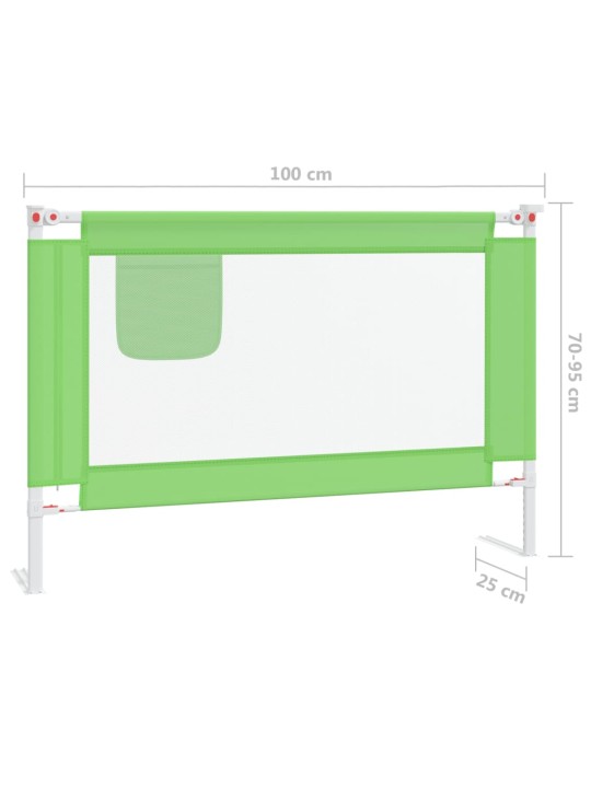 Turvalaita sänkyyn vihreä 100x25 cm kangas