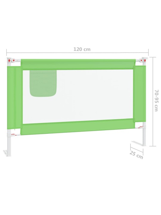 Turvalaita sänkyyn vihreä 120x25 cm kangas