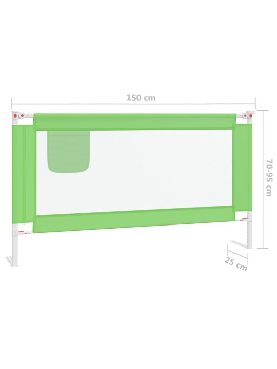 Turvalaita sänkyyn vihreä 150x25 cm kangas