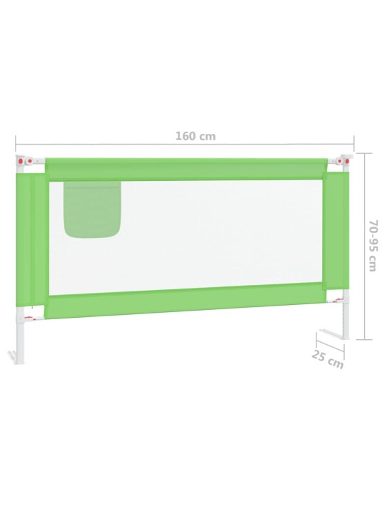 Turvalaita sänkyyn vihreä 160x25 cm kangas