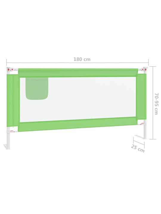 Turvalaita sänkyyn vihreä 180x25 cm kangas