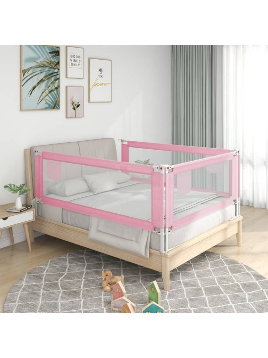 Turvalaita sänkyyn pinkki 150x25 cm kangas