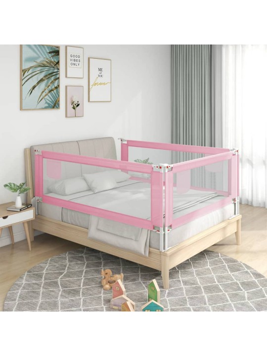 Turvalaita sänkyyn pinkki 200x25 cm kangas