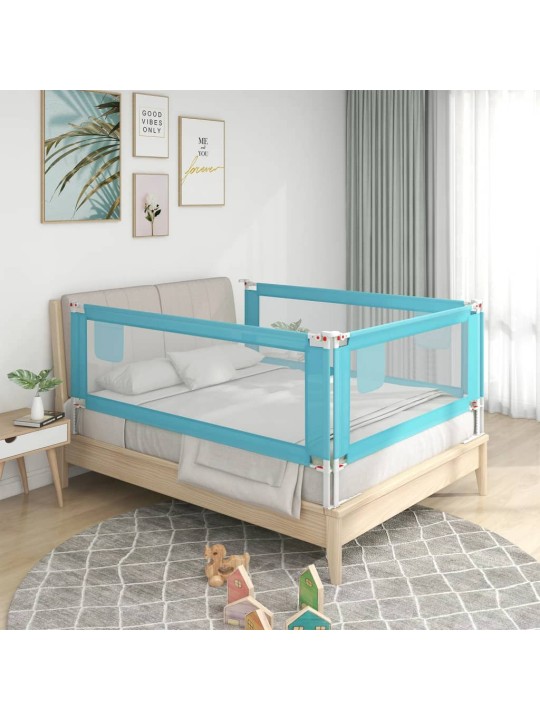Turvalaita sänkyyn sininen 160x25 cm kangas
