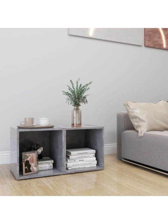 TV-tasot 2 kpl betoninharmaa 37x35x37 cm lastulevy