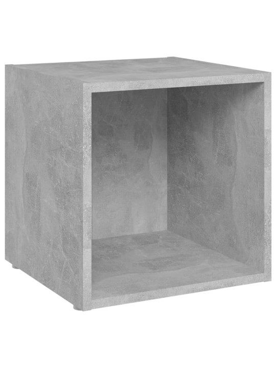 TV-tasot 4 kpl betoninharmaa 37x35x37 cm lastulevy