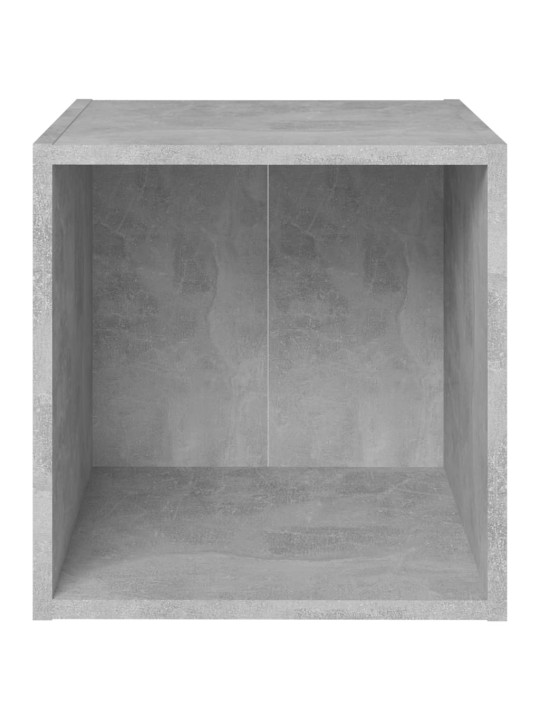 TV-tasot 4 kpl betoninharmaa 37x35x37 cm lastulevy