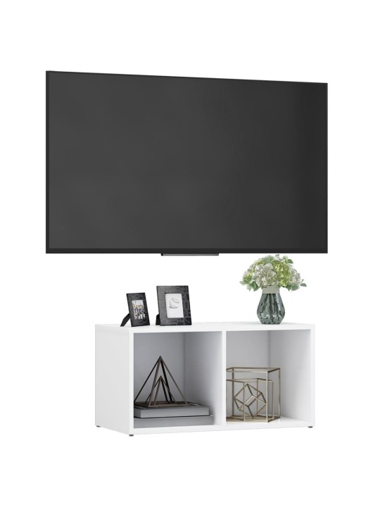 Tv-taso valkoinen 72x35x36,5 cm tekninen puu