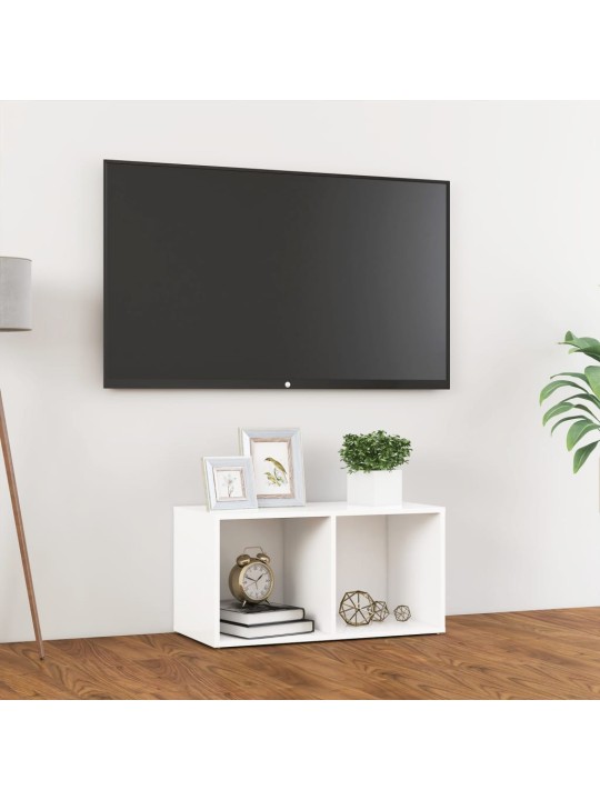 Tv-taso valkoinen 72x35x36,5 cm tekninen puu