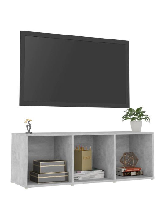 Tv-taso betoninharmaa 107x35x37 cm tekninen puu