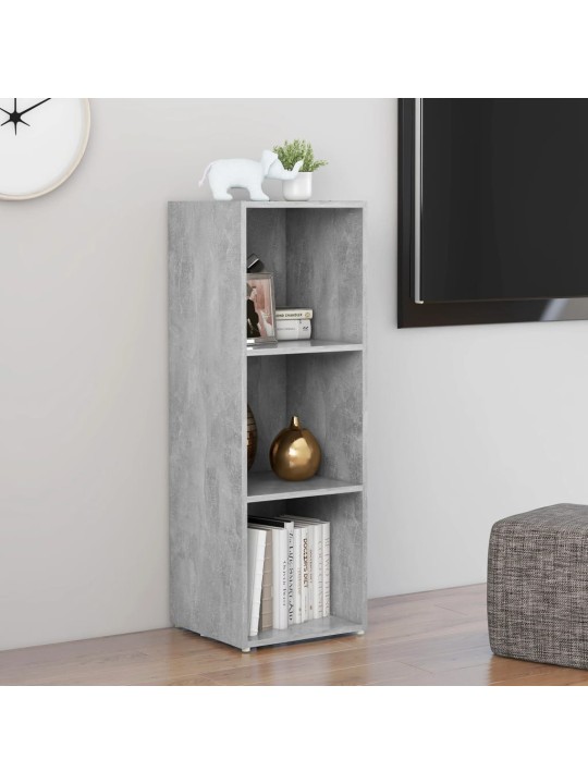 Tv-taso betoninharmaa 107x35x37 cm tekninen puu