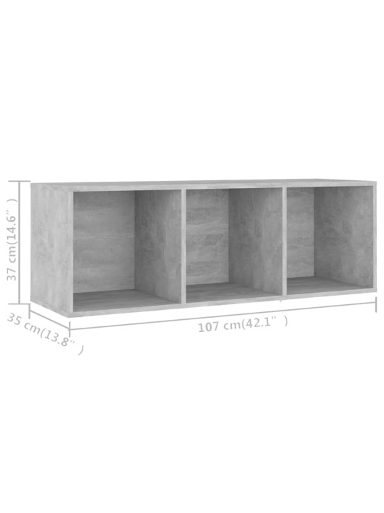 Tv-taso betoninharmaa 107x35x37 cm tekninen puu