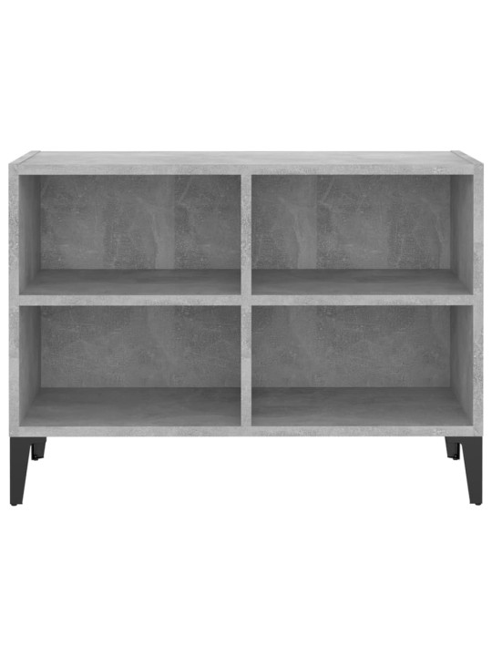 Tv-taso metallijaloilla betoninharmaa 69,5x30x50 cm