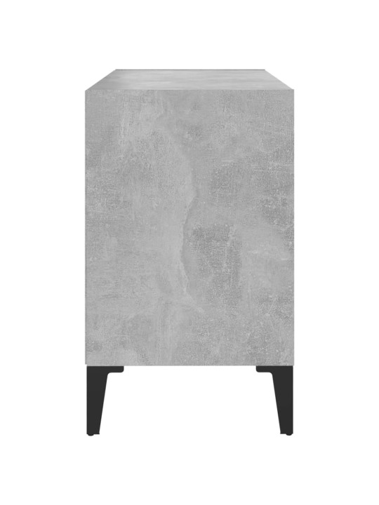Tv-taso metallijaloilla betoninharmaa 69,5x30x50 cm
