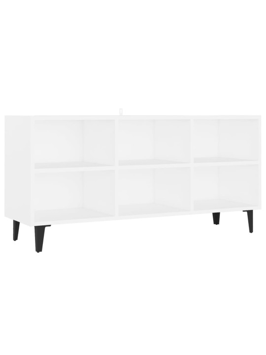 Tv-taso metallijaloilla valkoinen 103,5x30x50 cm