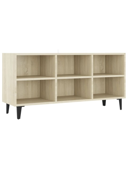 TV-taso metallijalat Sonoma-tammi 103,5x30x50 cm