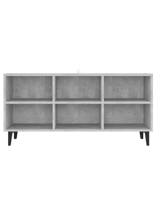 Tv-taso metallijaloilla betoninharmaa 103,5x30x50 cm