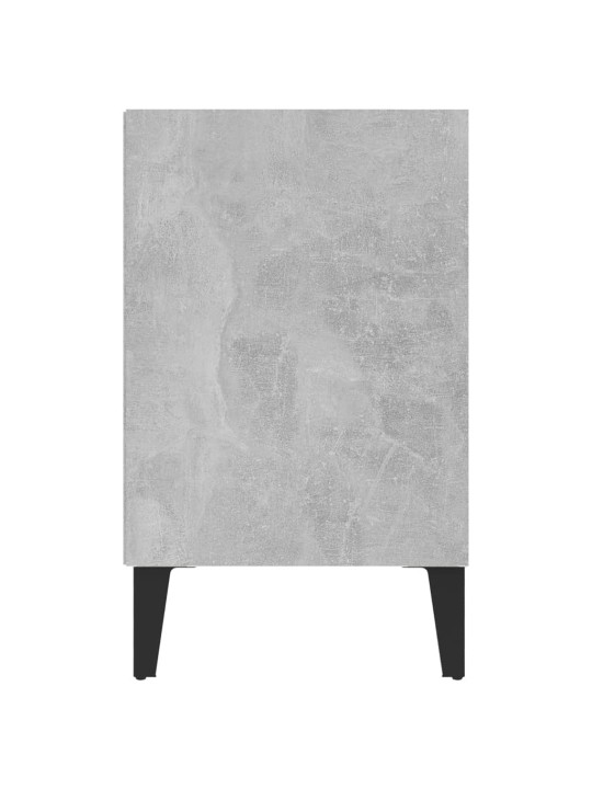 Tv-taso metallijaloilla betoninharmaa 103,5x30x50 cm