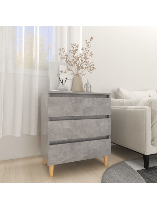 Senkki betoninharmaa 60x35x69 cm lastulevy