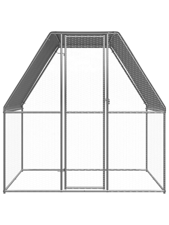 Ulkotilan kanahäkki 2x2x2 m galvanoitu teräs