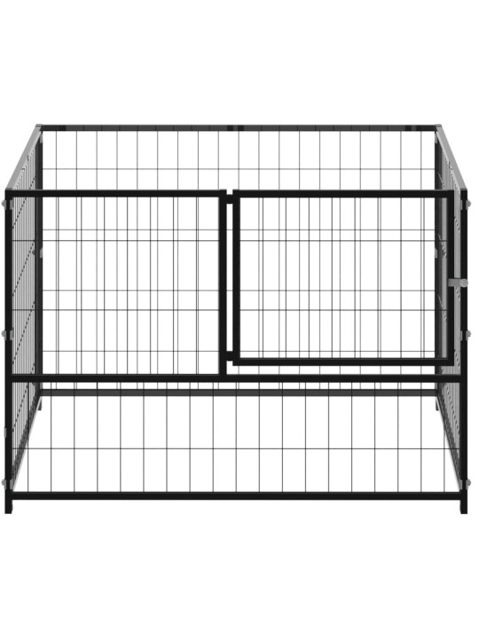 Koiranhäkki musta 100x100x70 cm teräs