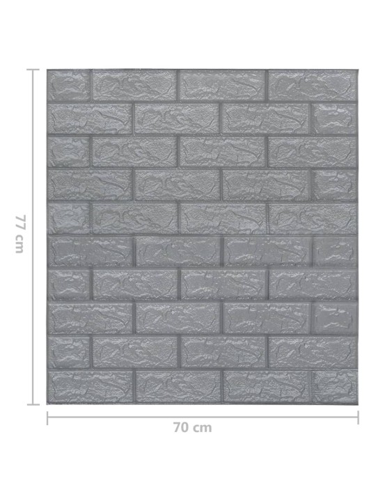 3D Tapetti tiilet itsekiinnittyvä 10 kpl antrasiitti