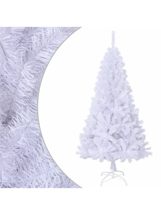 Tekojoulukuusi paksuilla oksilla valkoinen 120 cm PVC