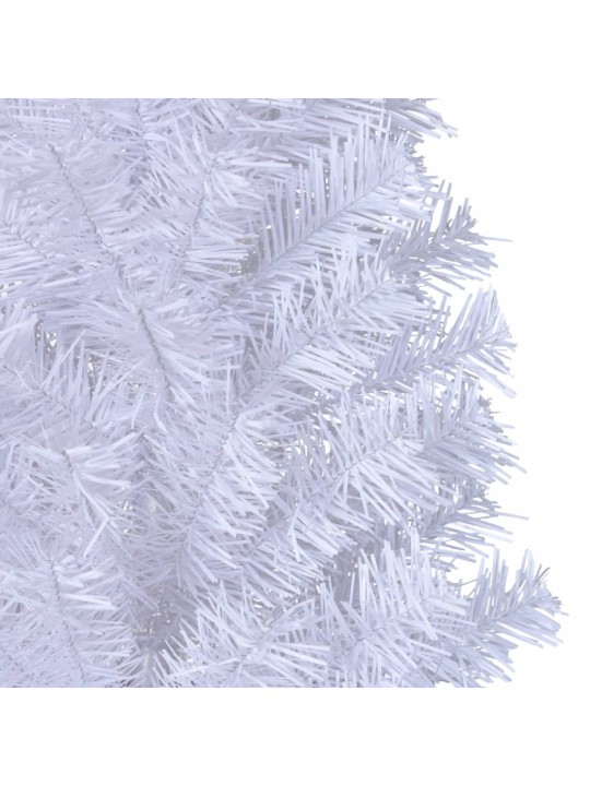 Tekojoulukuusi paksuilla oksilla valkoinen 120 cm PVC