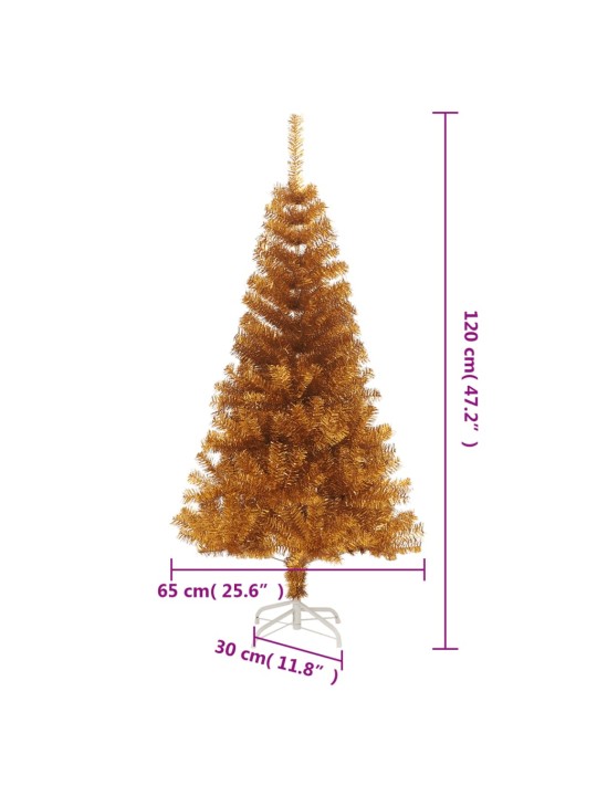 Tekojoulukuusi jalustalla kulta 120 cm PET