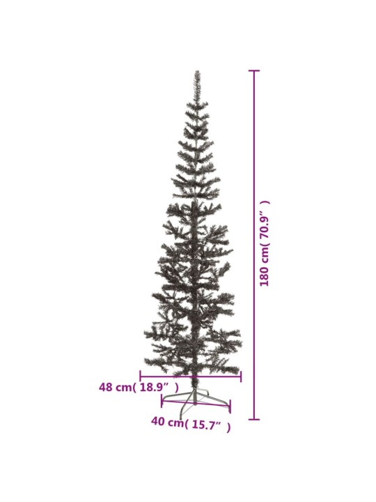 Ohut joulukuusi musta 180 cm